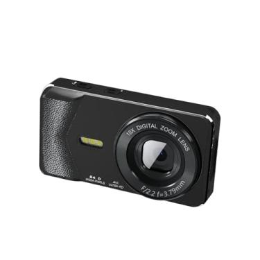 Imagem de Yunseity Câmera de Vídeo Digital, Câmera de Vídeo Selfie 4k 64MP Com Zoom de 18x para Iniciantes, Adequado para Viagens e Uso Diário (BLACK)