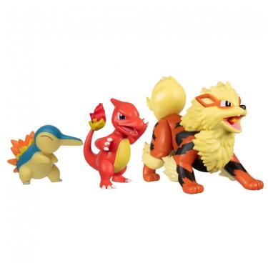 Imagem de Jazwares Pokémon Battle Pack: Figuras Arcanine, Charmeleon e Cyndaquil 7,6cm - Tema Fogo Exclusivo
