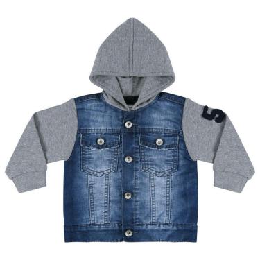 Imagem de Jaqueta Bebê Look Jeans c/ Moletom Jeans - G - UNICA-Masculino