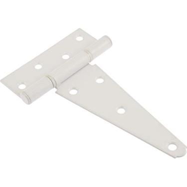 Imagem de Hillman Hardware Essentials 853378 Dobradiças em T resistentes - Branco 15 cm - Pacote com 2