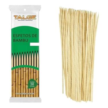 Imagem de 50 Palitos De Bambu Espeto Para Churrasco 25Cm