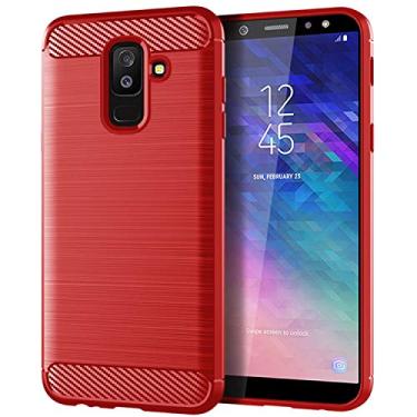 Imagem de Capa para Samsung Galaxy A6 Plus 2018, sensação macia, proteção total, anti-arranhões e impressões digitais + capa de celular resistente a arranhões para Samsung Galaxy A6 Plus 2018