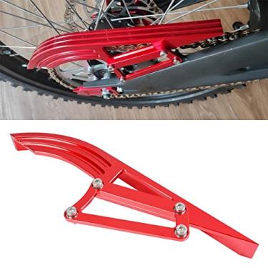 Imagem de BILLFARO Protetor de corrente superior, protetor de roda dentada traseira de alumínio, peças de motocicleta para Sur Ron S/Light Bee para Sur Ron X Segway X160/X260 (vermelho)