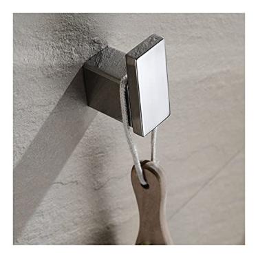 Imagem de Conjunto de acessórios de banheiro, acessórios de banheiro, suporte de papel de seda, gancho de roupão, suporte de saboneteira, toalheiro, suporte de escova de vaso sanitário de aço inoxidável SUS304