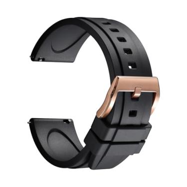 Imagem de REZERO Pulseiras de borracha de borracha, de liberação rápida, pulseiras de relógio esportivo de substituição 19 20 21 22 23 24 mm para homens, mulheres, adolescentes e presentes