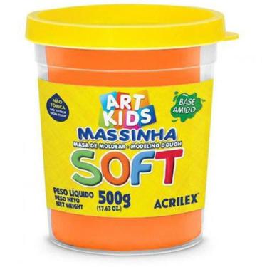 Imagem de Massa para Modelar SOFT 500GLARANJA Base Amido - Acrilex