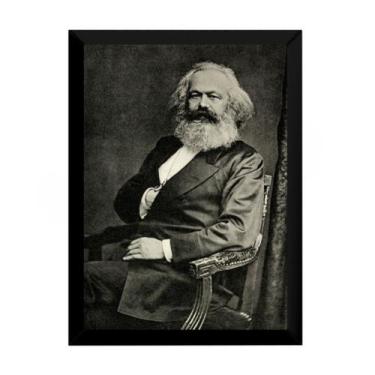 Imagem de Quadro Karl Marx Comunismo Filósofo Revolucionário - Fanarte