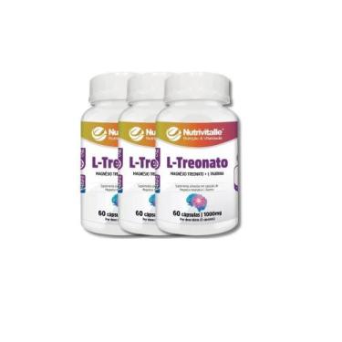 Imagem de Kit 03 l-treonato 500mg 60caps nutrivitalle