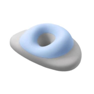 Imagem de IEUDNS Almofada de apoio para o pescoço, almofada para descanso de cabeça, ergonômica para descanso de cochilo, massagem corporal para mesa, salão de beleza, Azul