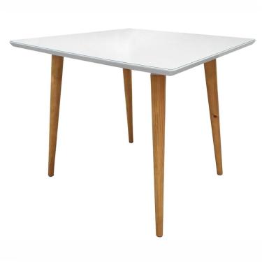 Imagem de Mesa De Jantar Retangular 120Cm 4 Lugares Veneza Plus C14 Branco - Mpozenato