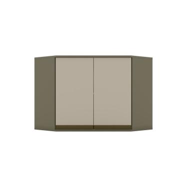 Imagem de Armário Aéreo Canto Oblíquo 02 Portas Connect Henn Duna Com Cristal