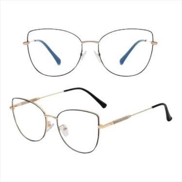 Imagem de Armação Óculos De Grau Feminino Gatinho Buffy Metal - Palas Eyewear
