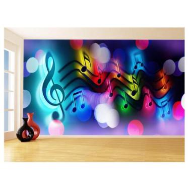 Imagem de Papel De Parede 3D Musica Notas Musicais Arte 3,5M Mus117 - Você Decor