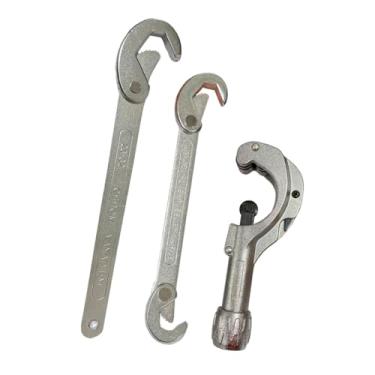 Imagem de Kit Cortador De Tubo Canos e Chave Universal Inglesa Grifo Ajustável Cobre Alumínio