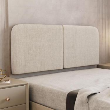 Imagem de Cabeceira Painel Orgânico Cama Box Queen Size Aira 160cm Dobrável Linh