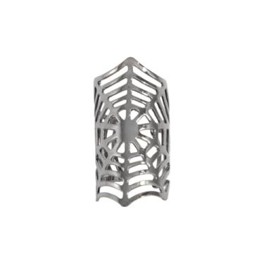 Imagem de Kokoma Brinco feminino de teia de aranha para cartilagem de teia oca, fantasia de Halloween, argola falsa, sem piercing, joia punk, Small, Ferro, Sem pedra preciosa