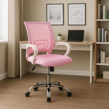 Imagem de Cadeira Escritório Giratória Office Arco Estofado Mesh - Lar Textil, R