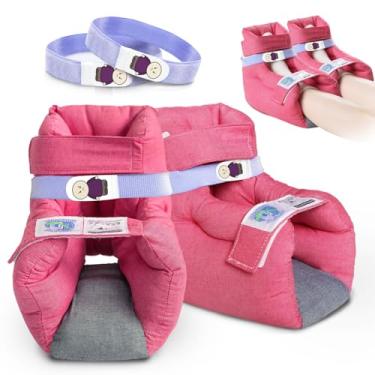 Imagem de EZ Assistive 2 Peças De Almofada Protetora Calcanhar Para Remover Pressão E Escaras, Protetores Úlceras Proteção Da Cicatrização, Vermelho