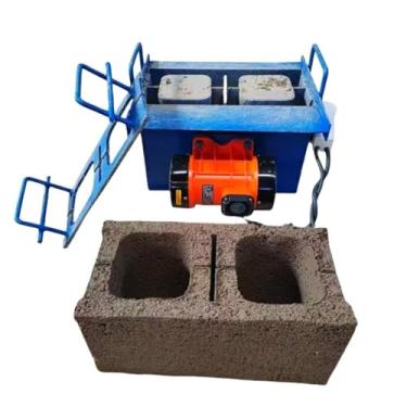 Imagem de Máquina de fazer blocos de cimento, máquina de moldagem oca elétrica, formação rápida de 45 segundos, frequência de vibração 212 minutos, 30 tijolos por hora, adequada para uso doméstico