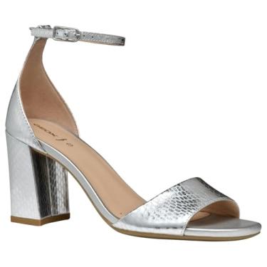 Imagem de Geox Sandália feminina de salto alto, Prata, 38
