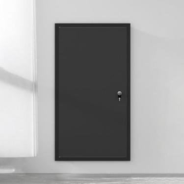 Imagem de Painel de porta de acesso de alumínio bloqueável para sótão, encanamento, hospitais e escolas - Capa de parede oculta durável (cinza escuro, 40 x 85 cm)