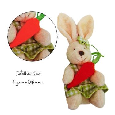 Imagem de Pingente Pelucia De Páscoa Mini Coelho Verde 12cm 1020049 1Un