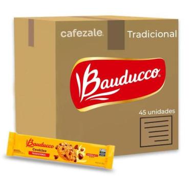 Imagem de Cookies Bauducco Tradicional Gotas Chocolate Kit 45Un 100G