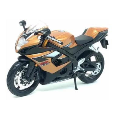 Imagem de Miniatura De Moto Suzuki Gsx R 1000 Dourada 1:12 Maisto