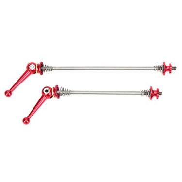 Imagem de 1 Pair Quick Release Skewers Lever, Bicycle Wheel Hub Front and Rear Skewers for Road Bike Mountain Bike MTB BMX (red) Bicycles And Spare Parts