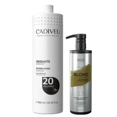 Imagem de Cadiveu Oxidante 20 Volumes 900ml +Wess Blond Shampoo 500ml - Cadiveu/
