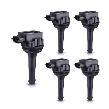 Imagem de Pacote de 5 bobinas de ignição ENA compatíveis com Volvo S60 C70 S70 V70 XC70 S80 XC90 serve para 2,3L 2,4L 2,5L L5 C1258 UF-341
