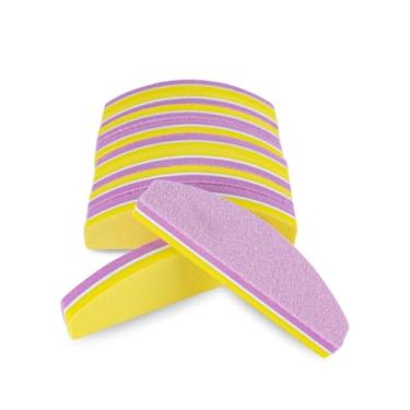 Imagem de Kit 10 Mini Lixa Bumerangue Gramatura 100/180 Unhas de Gel