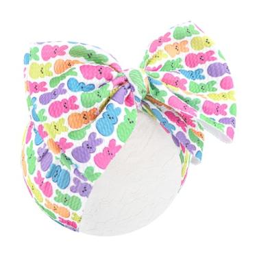 Imagem de Lanmerry Faixa de cabelo de Páscoa para bebês de 6 a 12 meses, laços de coelho da Páscoa para meninas, acessórios de cabelo para bebês, laços grandes, faixa de cabelo