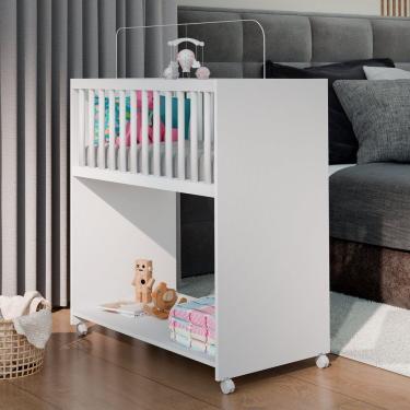 Imagem de Mini Berço Baby 2 Em 1 Com Colchão Branco