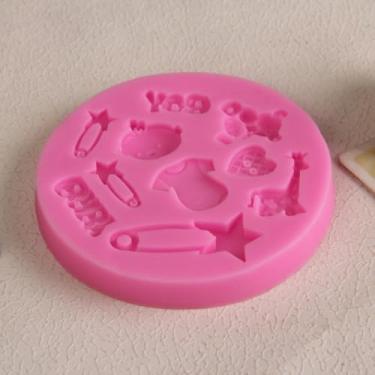 Imagem de Urso de desenho animado girafa botão amor bolo molde de silicone chocolate DIY molde de cozimento 1 peça