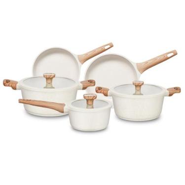 Imagem de Conjunto de Panelas Titanium Natural 5 Peças em Alumínio 8449 MTA