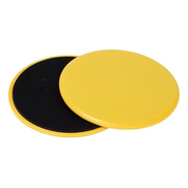 Imagem de menolana 2 peças de discos deslizantes para exercícios, para academia em casa, viagem, treinamento de força, equilíbrio para os pés, almofadas deslizantes para, Amarelo