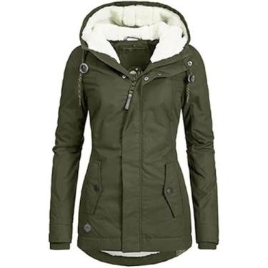 Imagem de Jaquetas Femininas Jaqueta Acolchoada De Algodão Jaqueta Preta Feminina Capuz Sólido Pele Quente Casaco De Inverno Plus Size Escritório Senhoras Retro Causal Solto Outwear