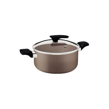 Imagem de Caçarola Tramontina Milazzo 24cm Alumínio Antiaderente Starflon Max Soft-touch Amêndoa