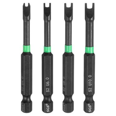 Imagem de HARFINGTON 4 peças de chave de fenda em forma de U 70 mm / 2,76" comprimento S2 aço U4/U6/U8/U10 ferramentas elétricas com haste sextavada de 6 mm para reparo de precisão de mecânico eletricista