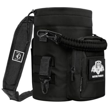 Imagem de NATURE PIONEOR Bolsa tática para garrafa de água 32 64 3,628 g, bolsa tática multifuncional para garrafa de água com alça de ombro ajustável, suporte de alça Molle de meio galão