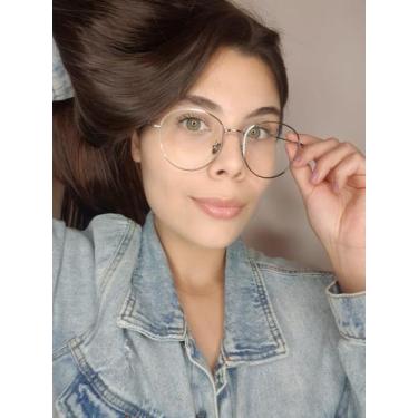 Imagem de Armação Óculos Grau Feminino Redondo Amor Round Titanium - Palas Eyewe