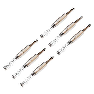 Imagem de Kit 6 Plug P10 Macho Mono Com Mola  Roxtone