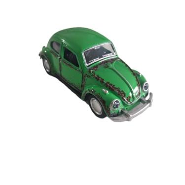 Imagem de Miniatura de Carro Fusquinha Colecionável em Ferro, Colorido, com Portas que Abrem e Sistema de Fricção (Verde)