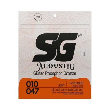 Imagem de Encordoamento Sg P/ Violão Aço Phosphor/bronze Light 10/47 - Ec0470