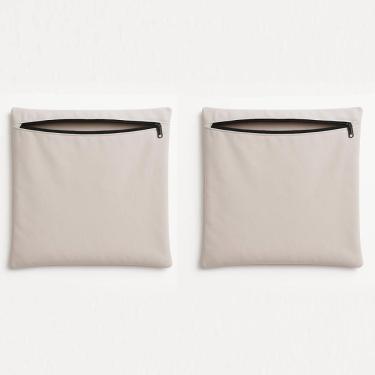 Imagem de Kit 2 Capa De Almofada 42cm Decorativa Suede Sofá Poltrona Bege