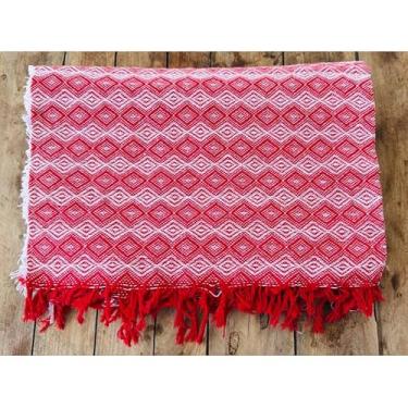 Imagem de Manta para Sofá King Luxo Decorativa Algodão - Cobertor de Sofá Elegante para Sala e Quarto (TAMBAB 2,40x180 VERMELHO BRANC)