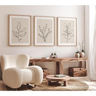 Imagem de Conjunto de decoração de arte de parede Joocrise Botanical Neutral Can