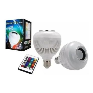 Imagem de Lampada Luz Led Rgb Bluetooth Música Caixa Som + Controle - NoBrand, C