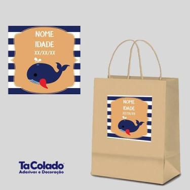 Imagem de Adesivo Personalizado para Sacola Kraft - TaColado, Marinheiro